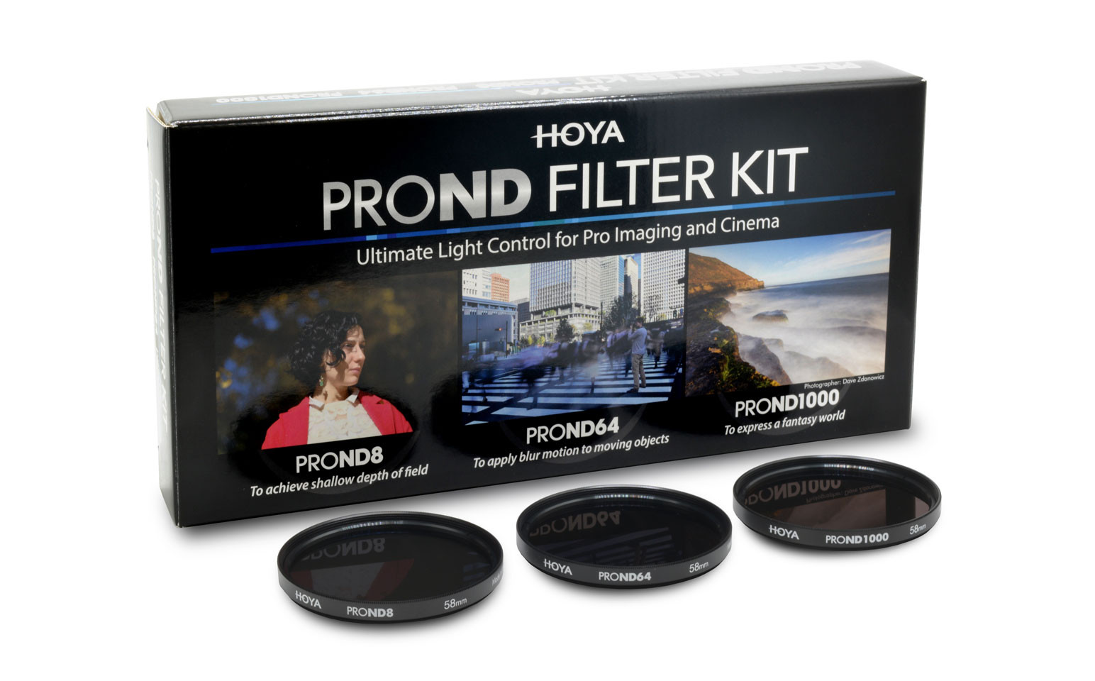 HOYA Pro ND200 Neutral Density Filter - 49mm To 82mm Sizes, 7 2/3 Stops, Circular, Made In Japan